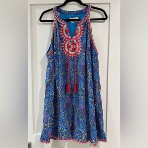Savanna Jane Blue and Pink Asymmetrical Dress